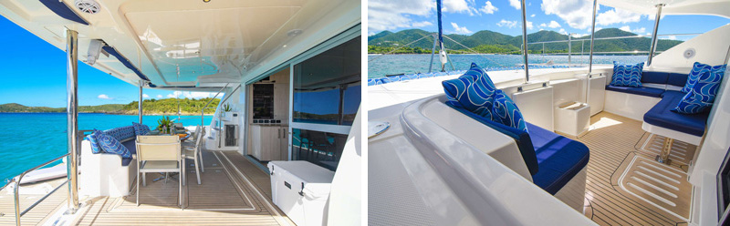 Catamaran Leeway has two deck areas for relaxation