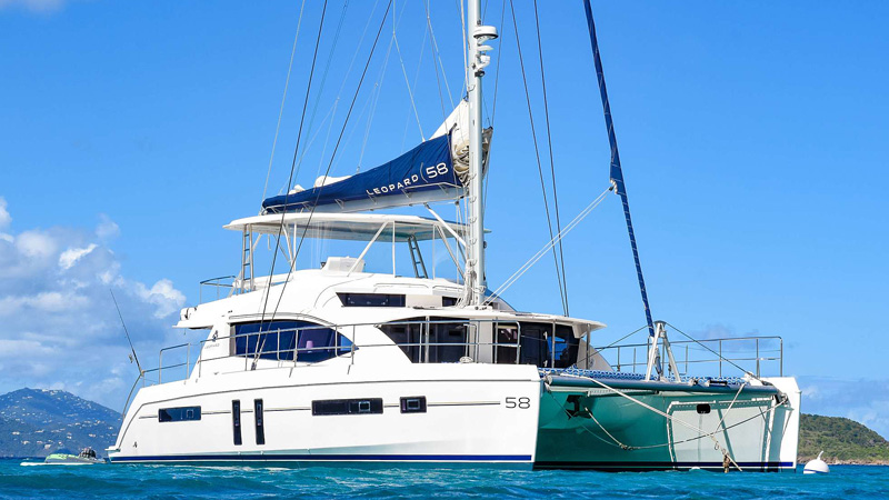 Catamaran charters aboard Leeway for sSailing vacations in the Virgin Islands