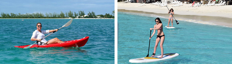 Use catamaran One Love's kayak and SUPs