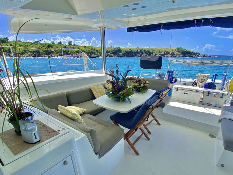 Catamaran Rumba Aft deck / aft cockpit 