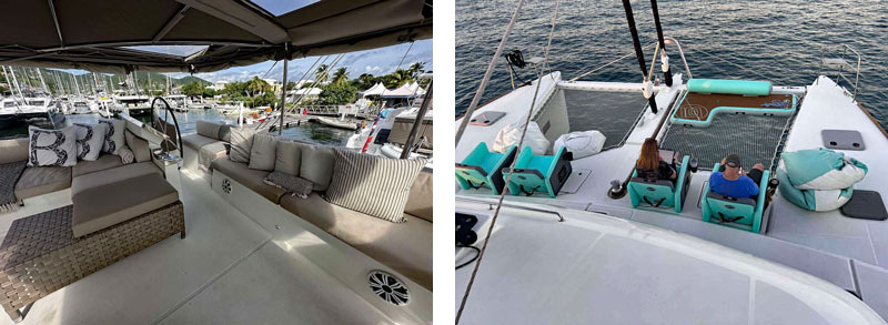 Charter Catamaran Bagheera -Flybridge & Bow Seating