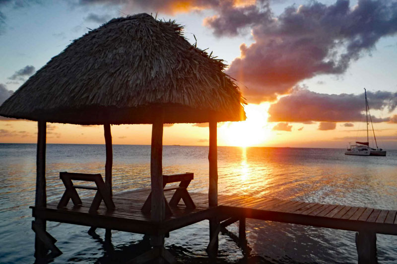 Sunset at Funk Caye, Belize