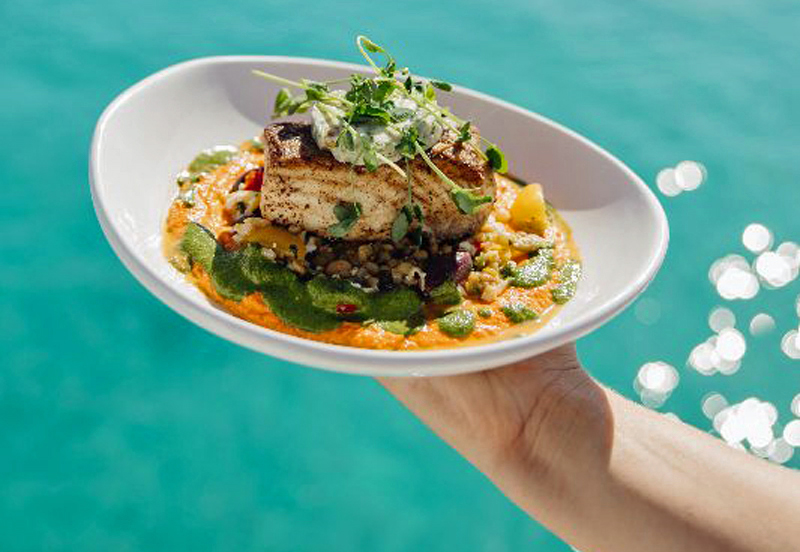 Ocean View Dining Ocean View Dining aboard your charter yacht
